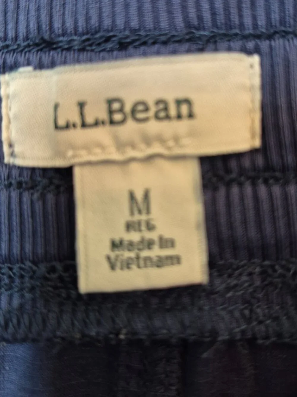 L.L.Bean Navy Cargo Utility Pants – Drawstring Lightweight Travel Pants (Size M)